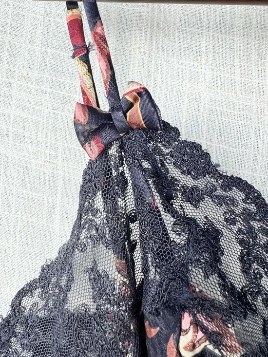 Vintage VS Gold Label Floral Lace Slip Babydoll Dress M - Picture 2 of 9